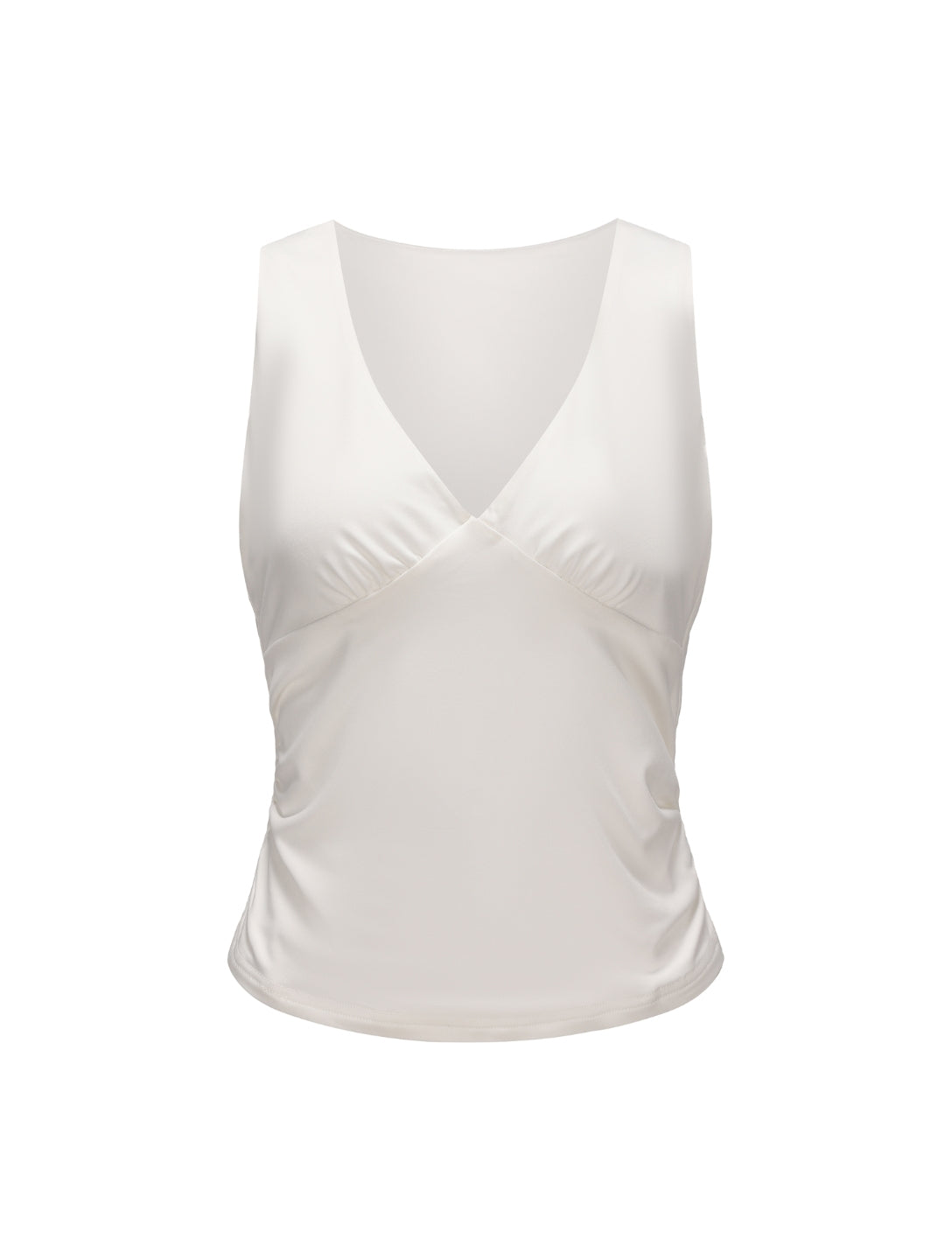 V-Neck Ruched Top - HeyShape