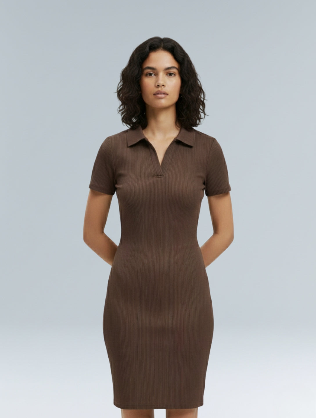 Ribbed Bodycon Mini Dress - HeyShape