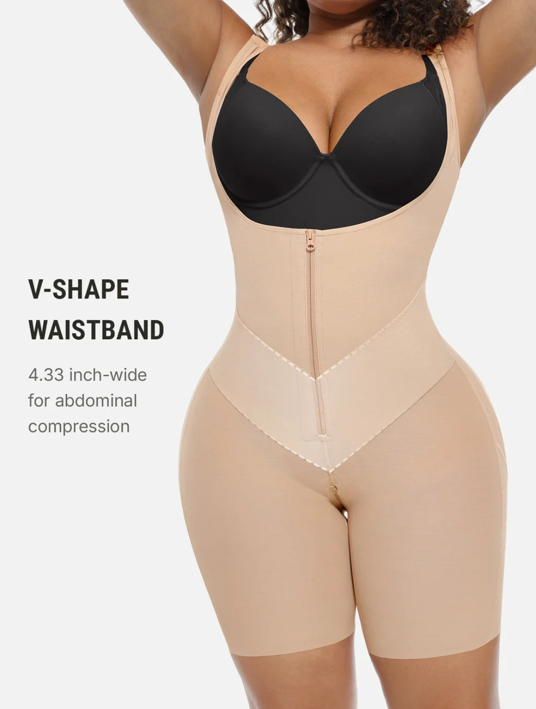 U-Shaped Faja Tummy Control Butt Lift Bodysuit - HeyShape