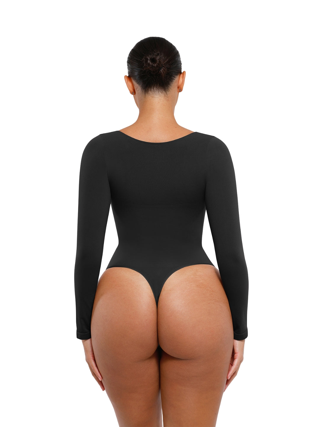 Long Sleeve Ruched Bodysuit - HeyShape