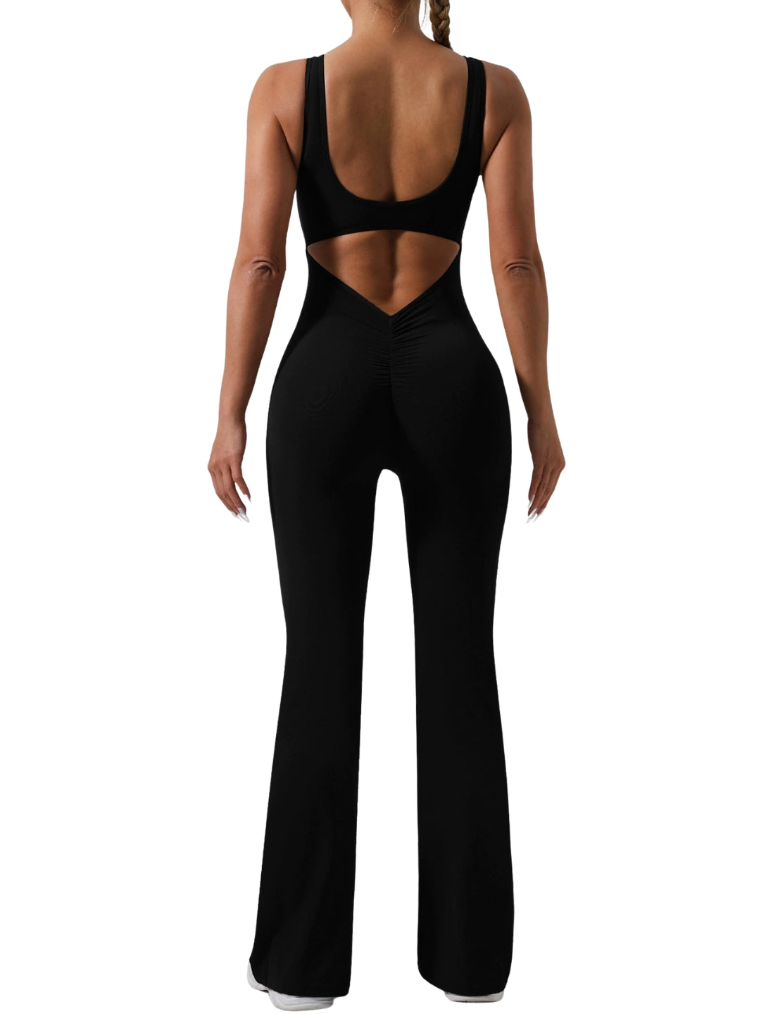 Flared Sports Jumpsuit - HeyShape