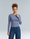 Boat Neck Long Sleeve Top
