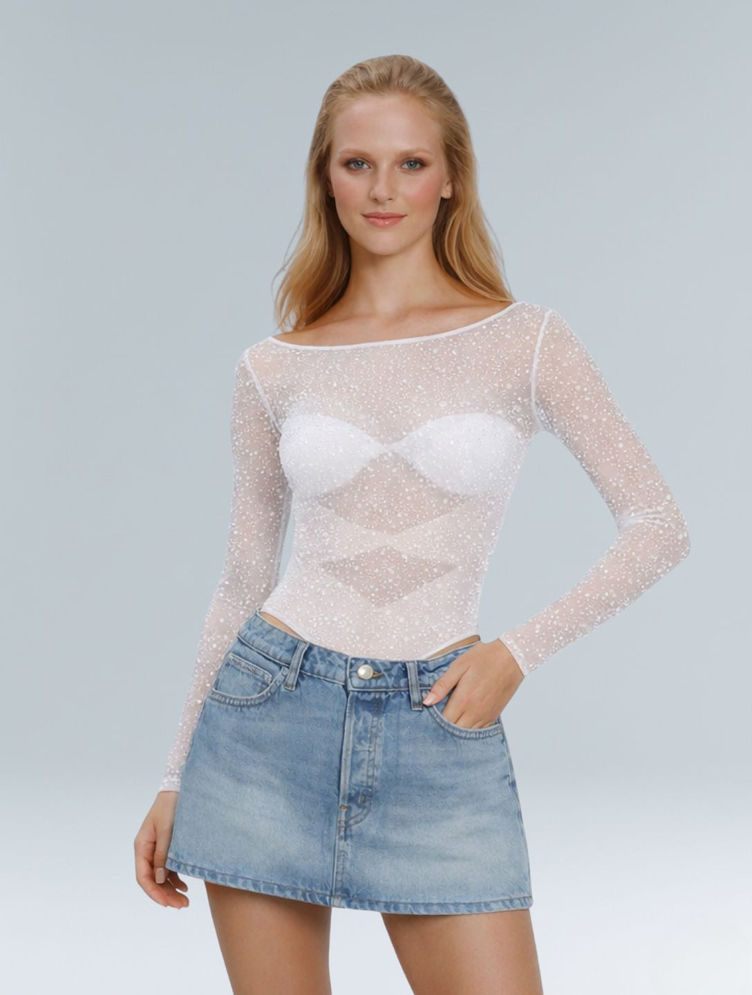 The Stardust Mesh Bodysuit - HeyShape