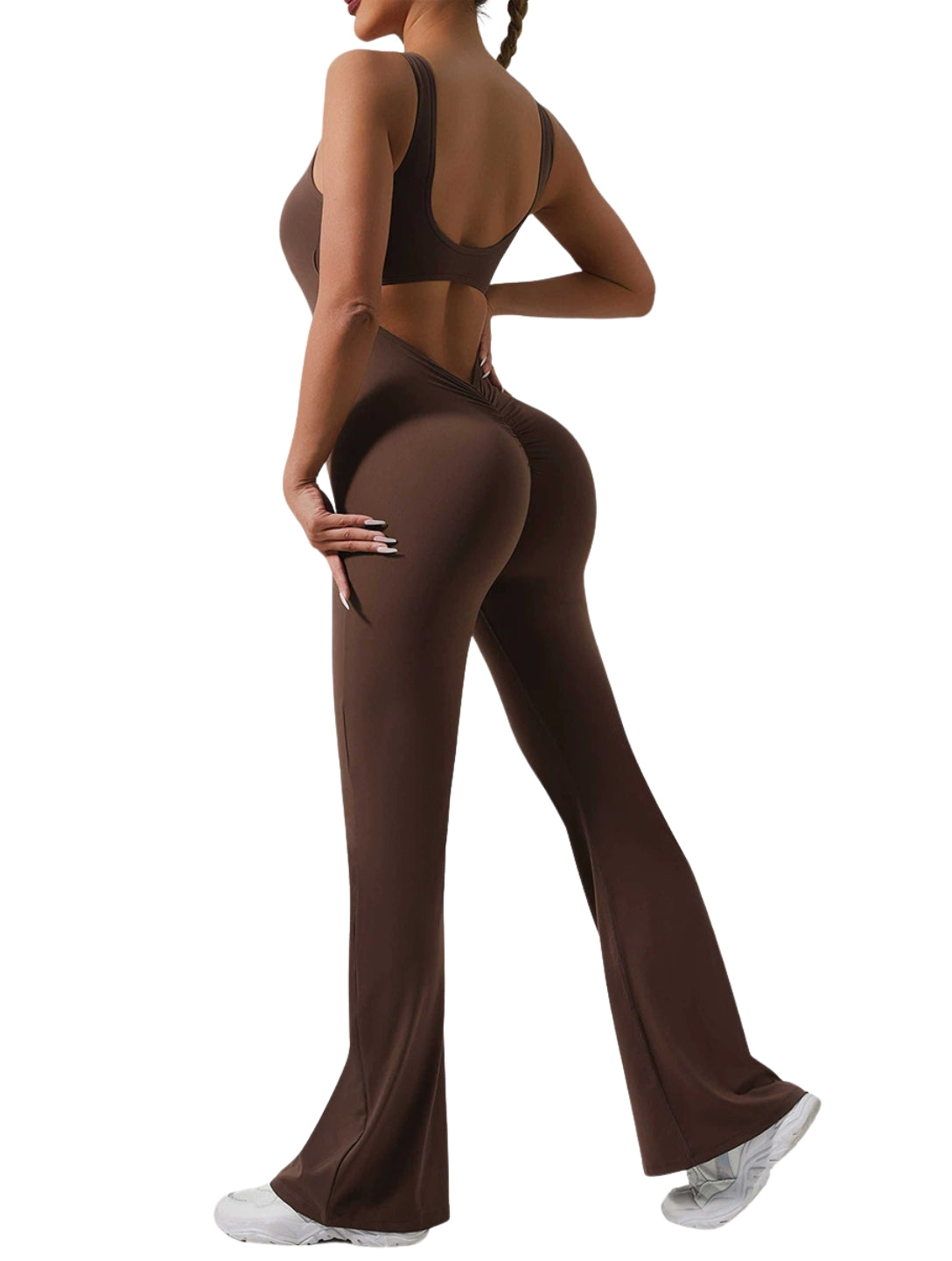 Flared Sports Jumpsuit - HeyShape