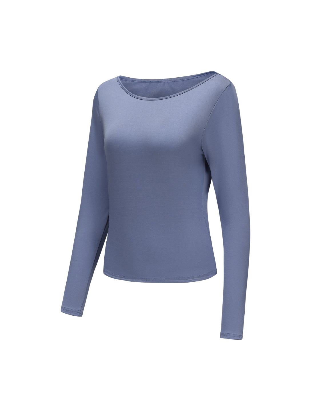 Boat Neck Long Sleeve Top - HeyShape