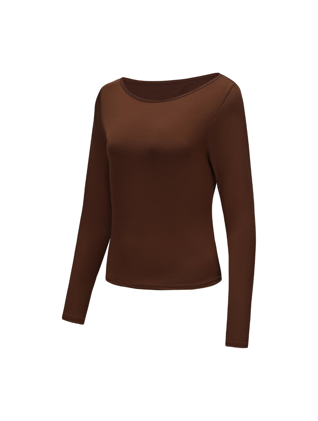 Boat Neck Long Sleeve Top - HeyShape