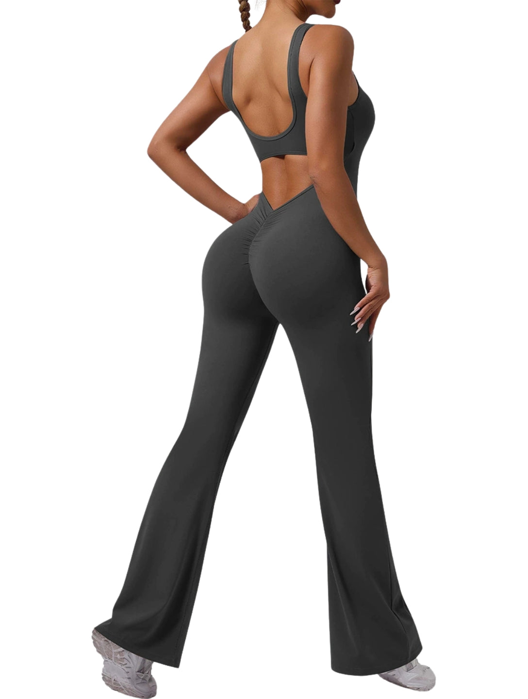 Flared Sports Jumpsuit - HeyShape