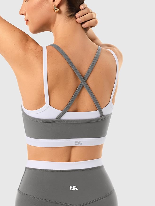 Leggings sin costuras de cintura alta y sujetador deportivo de doble capa