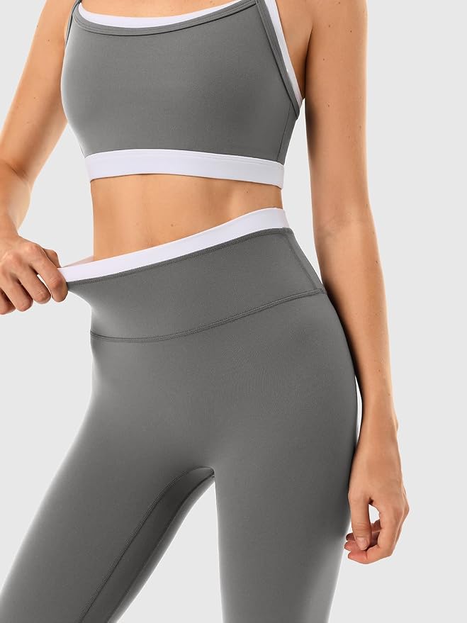 Leggings sin costuras de cintura alta y sujetador deportivo de doble capa