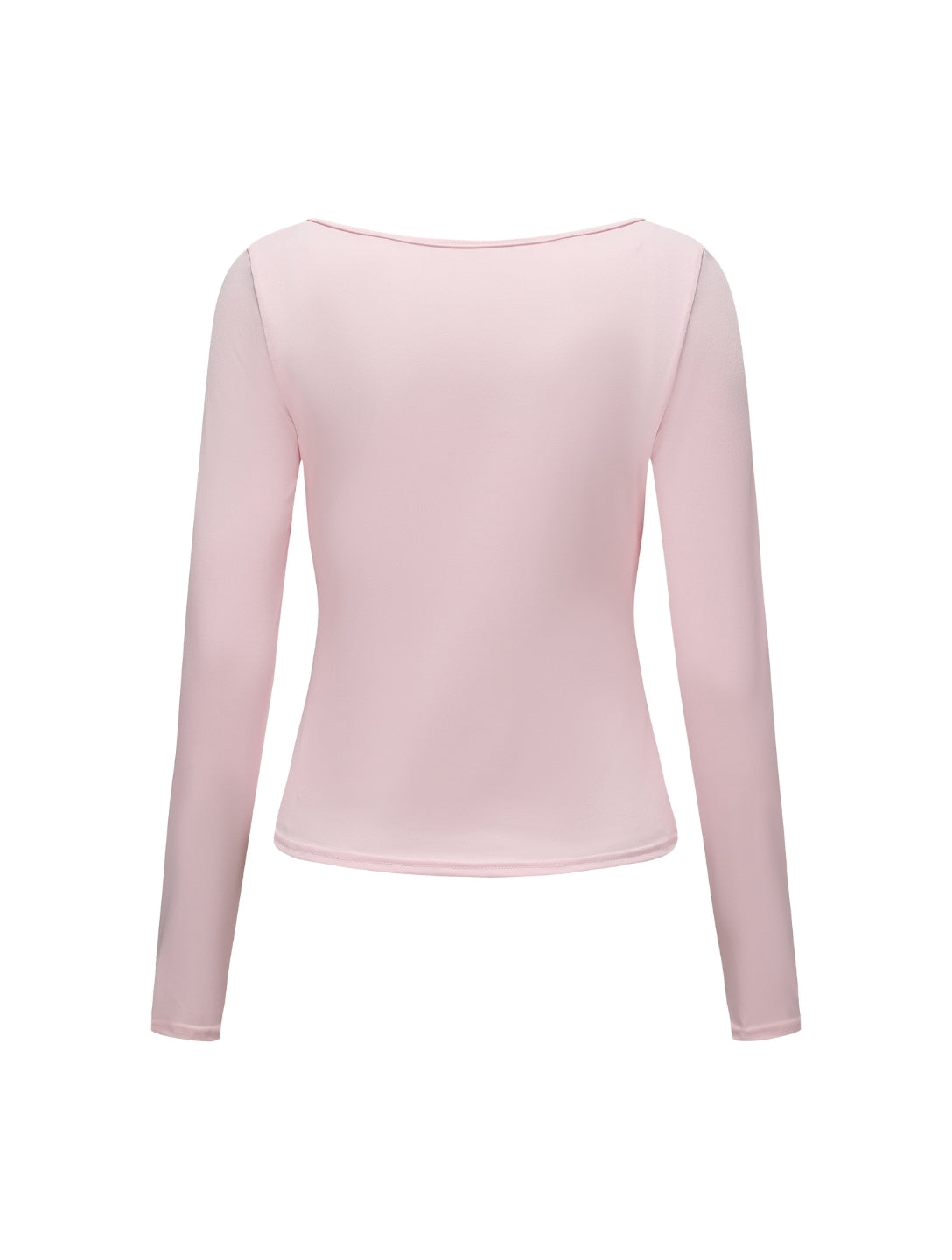 Boat Neck Long Sleeve Top - HeyShape