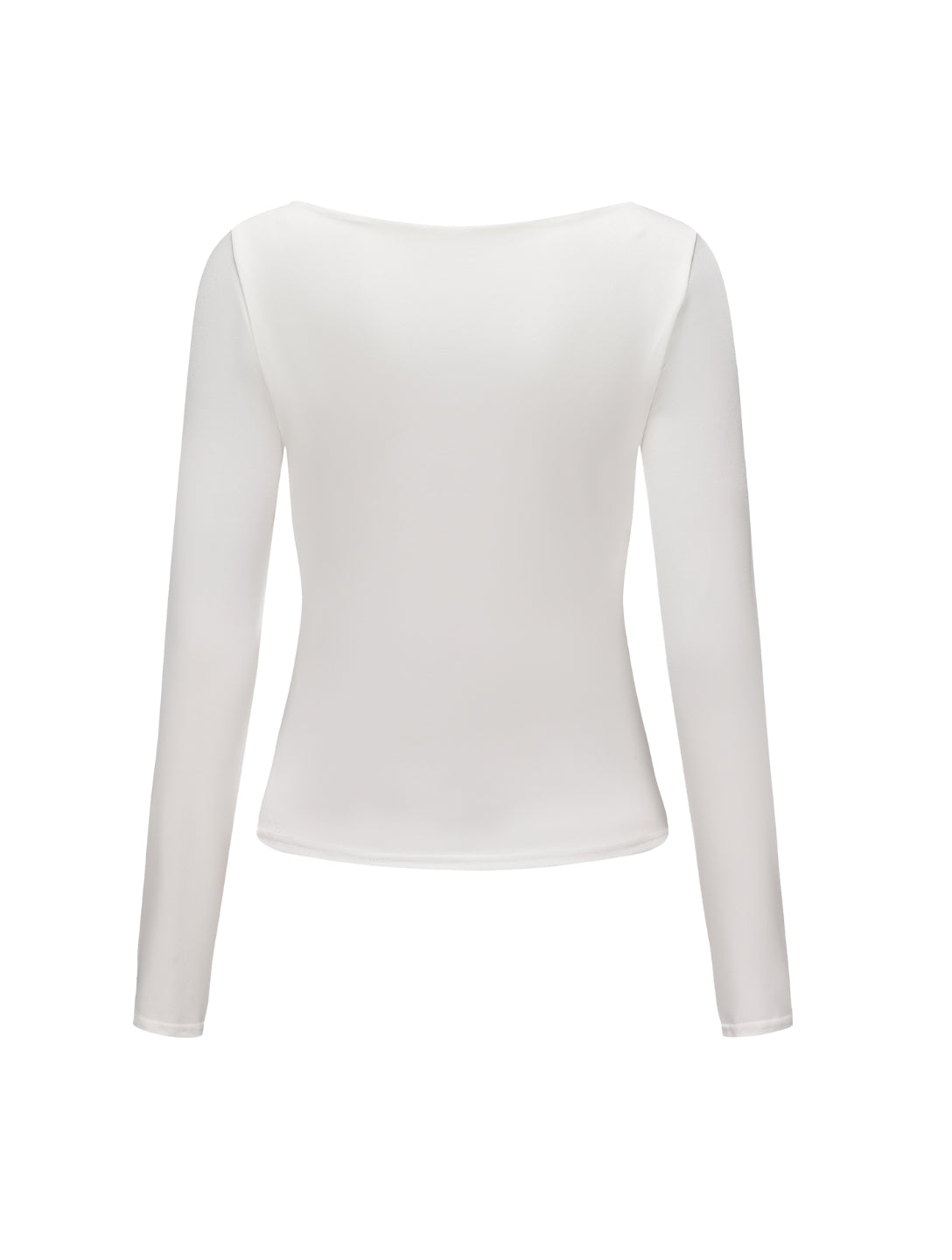 Boat Neck Long Sleeve Top - HeyShape