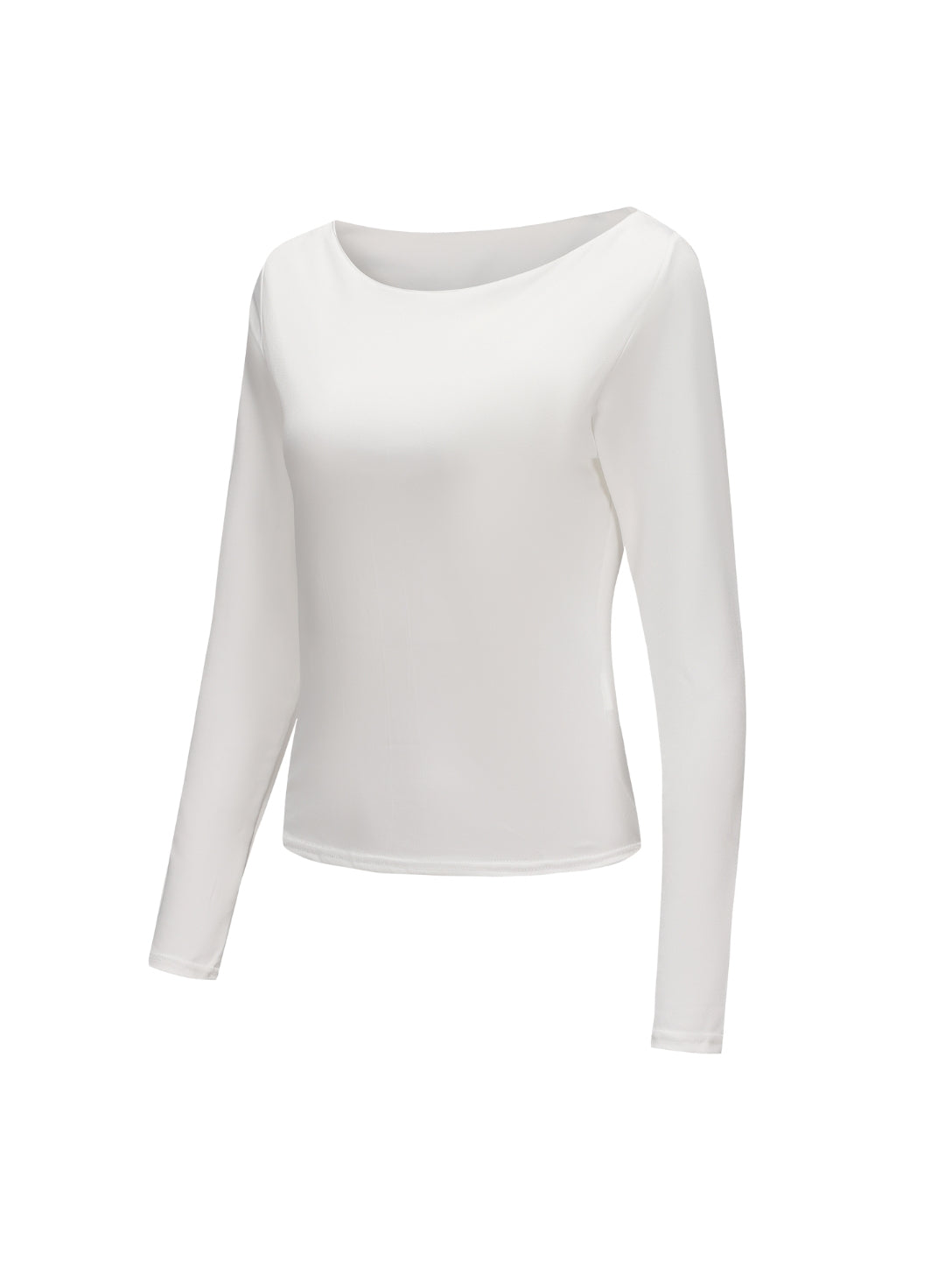 Boat Neck Long Sleeve Top - HeyShape