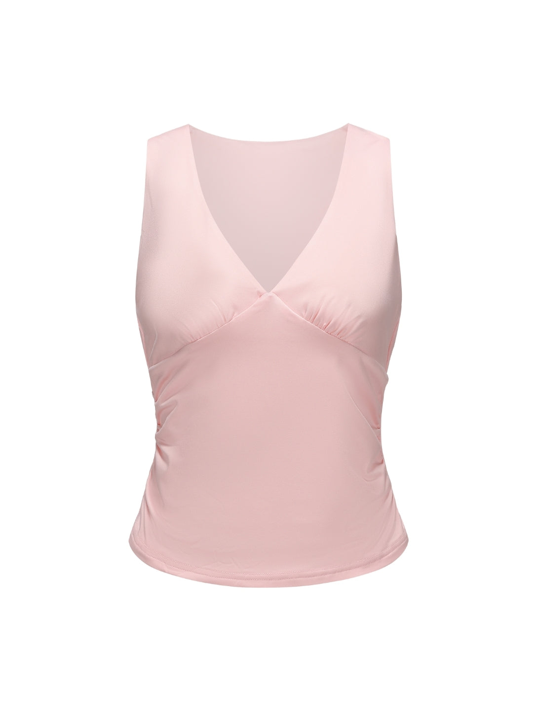 V-Neck Ruched Top - HeyShape