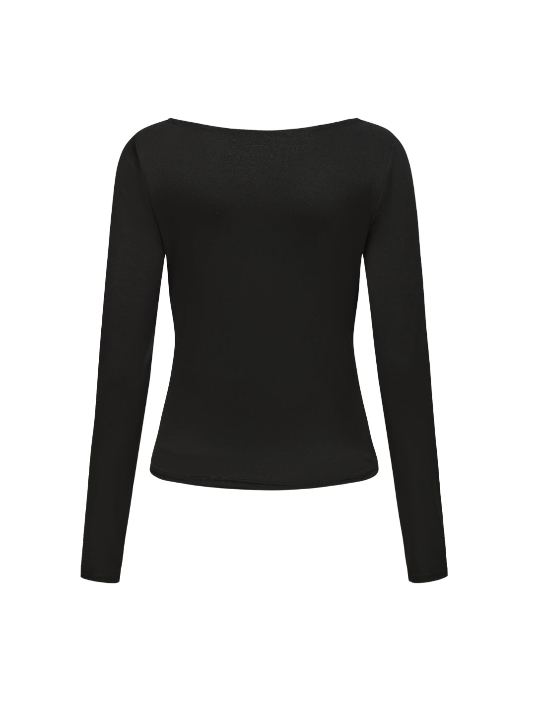 Boat Neck Long Sleeve Top - HeyShape