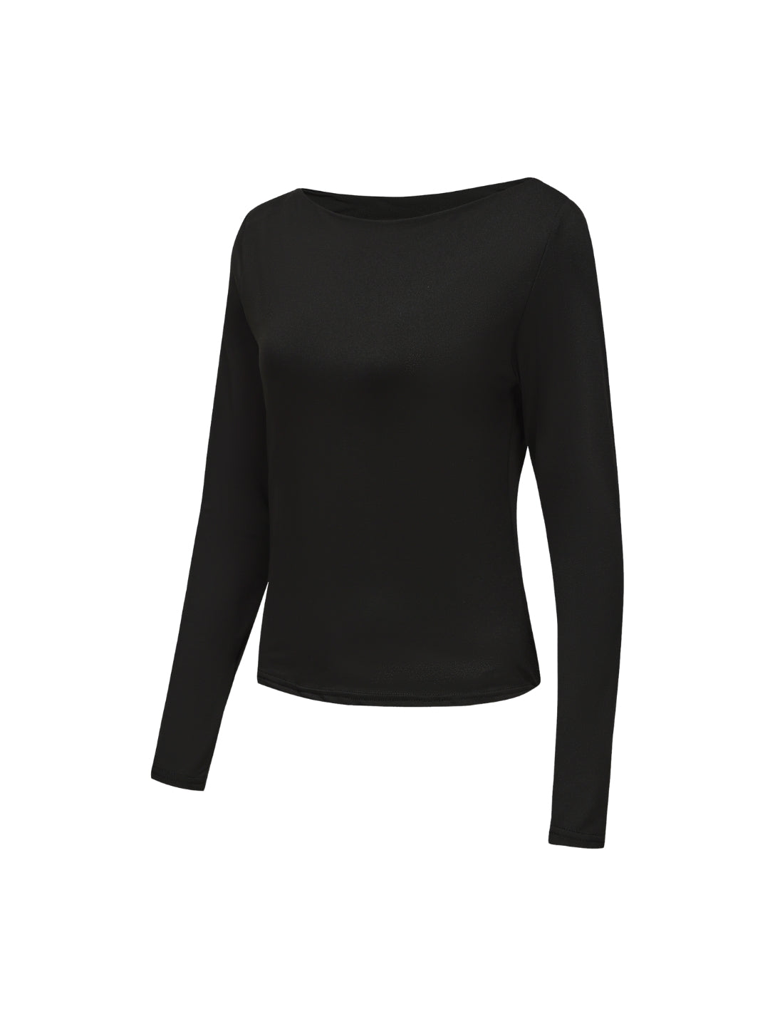 Boat Neck Long Sleeve Top - HeyShape