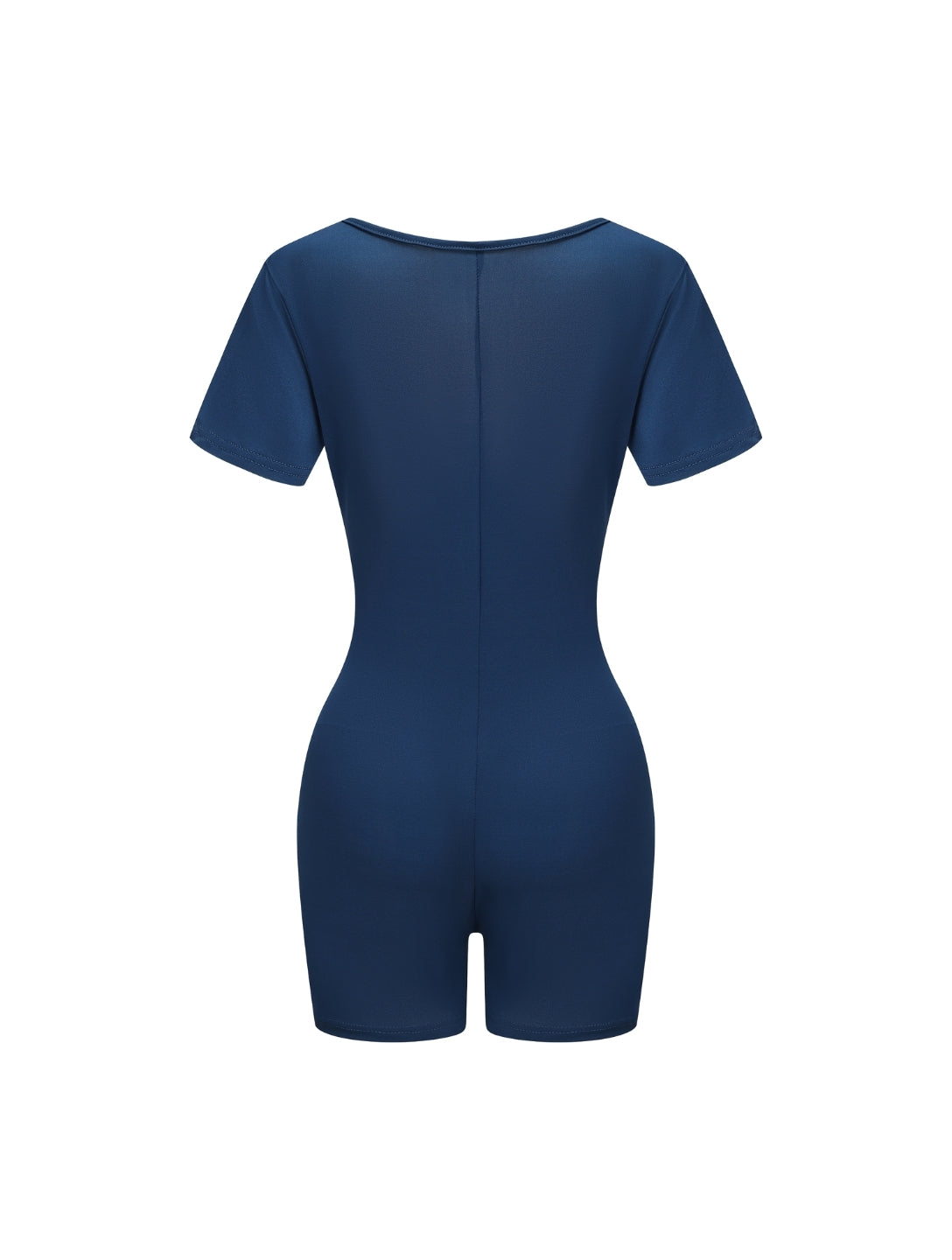 Square Neck Short Sleeve Jumpsuit - HeyShape