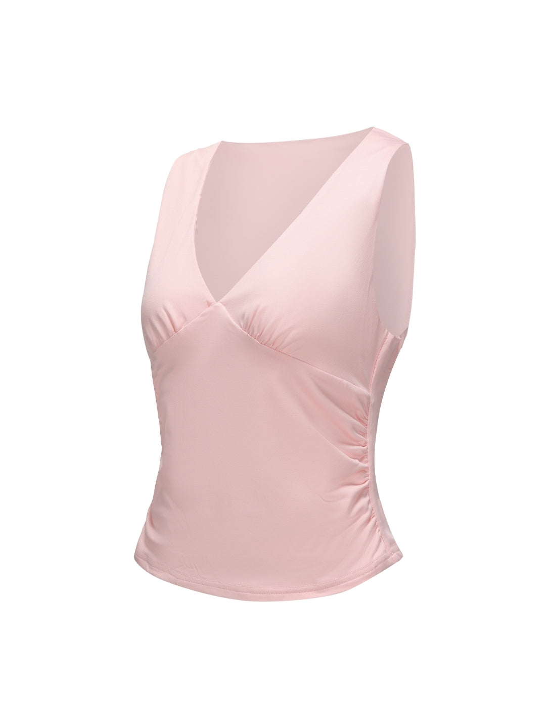 V-Neck Ruched Top - HeyShape