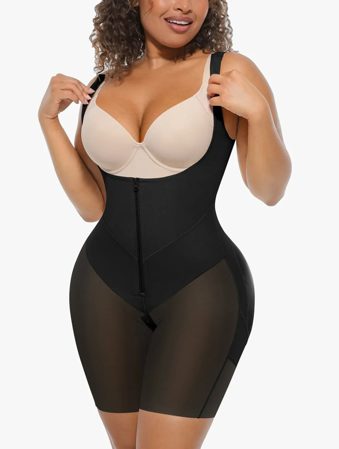 Body moldeador en forma de U con control de abdomen y levantamiento de glúteos