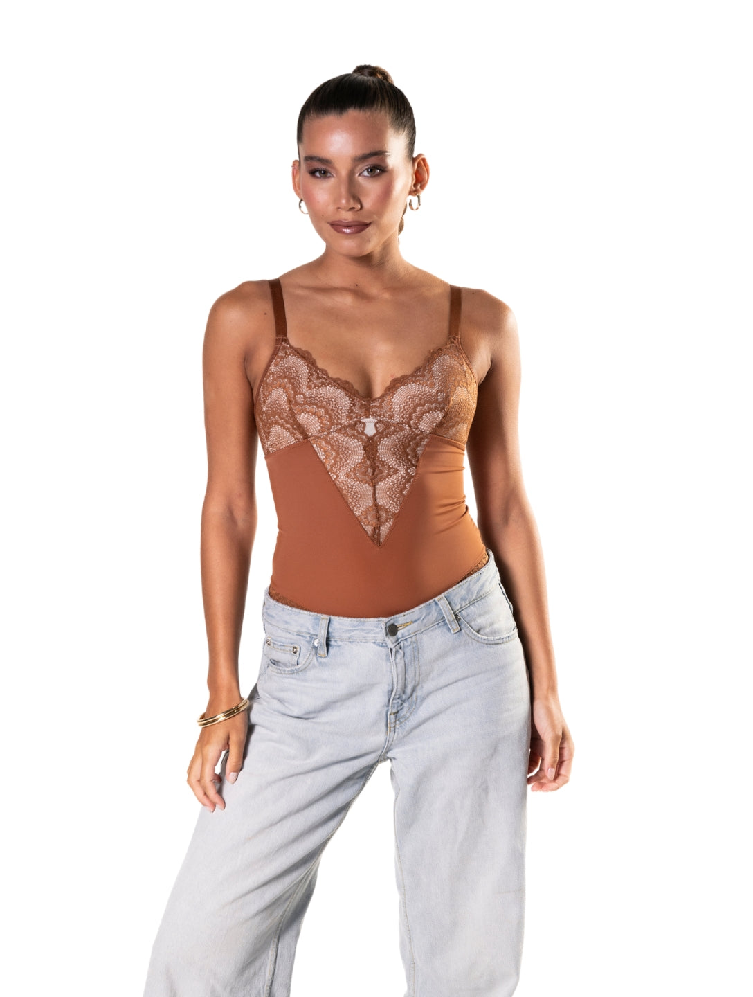 Half Laced Bodysuit - HeyShape