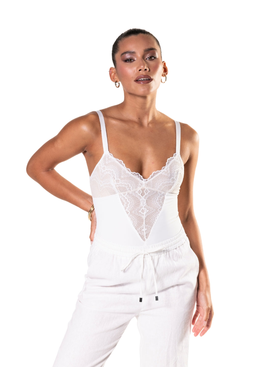 Half Laced Bodysuit - HeyShape