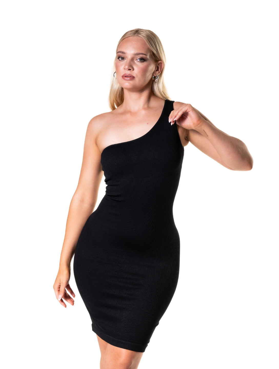 One Shoulder Shapewear Mini Dress - HeyShape