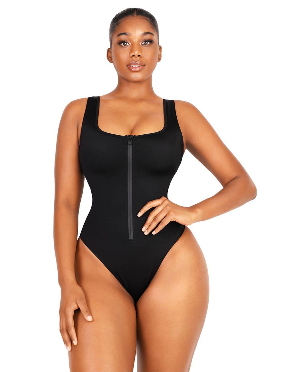Sculpting Zip Up Swimsuit - HeyShape