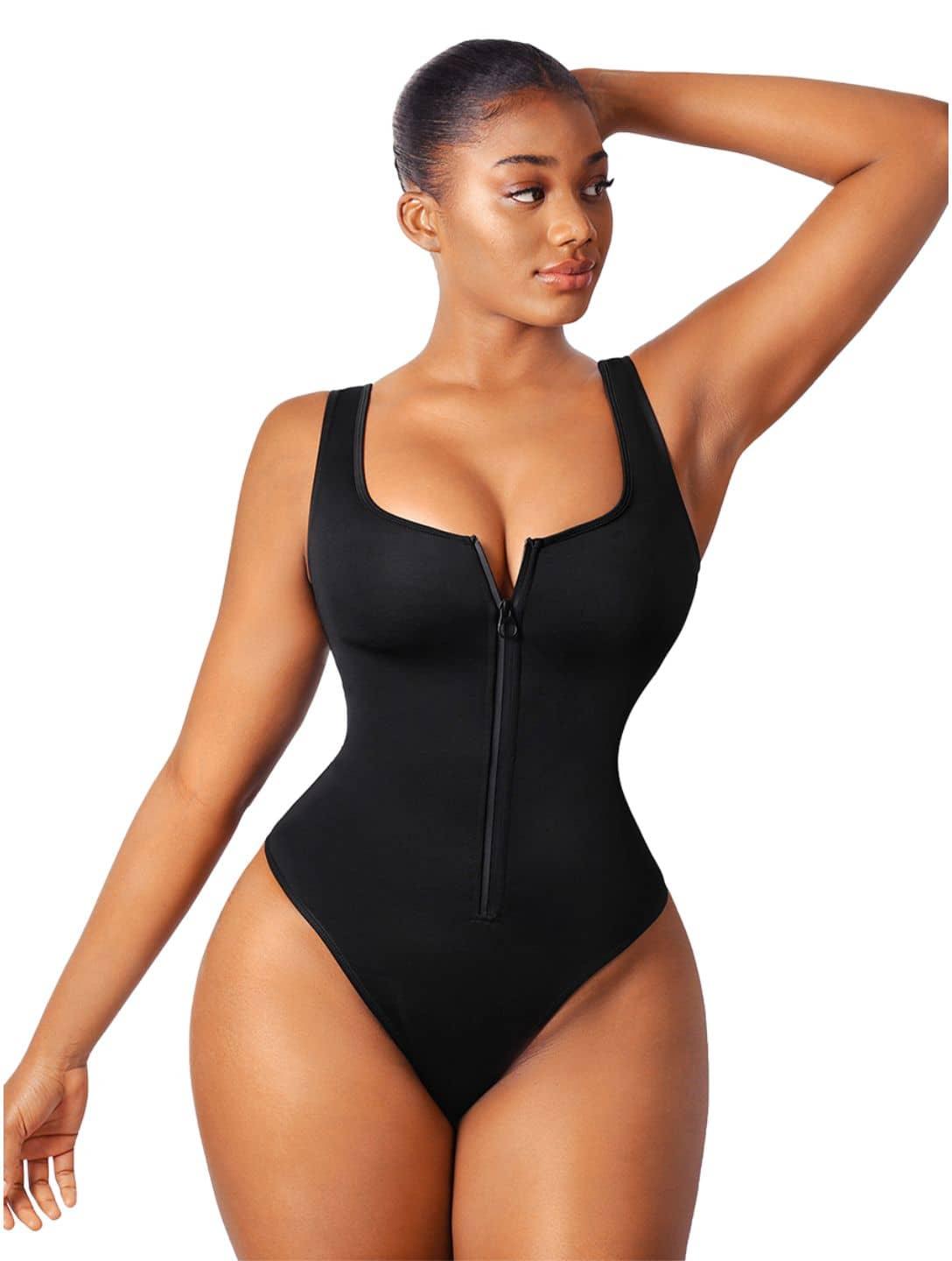 Sculpting Zip Up Swimsuit - HeyShape