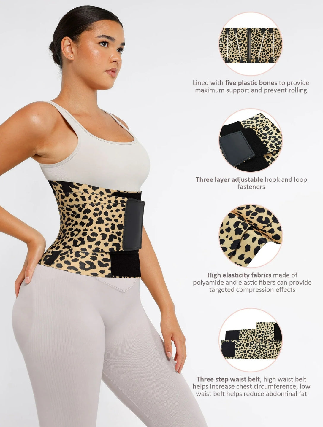 Faja ajustable para control de abdomen