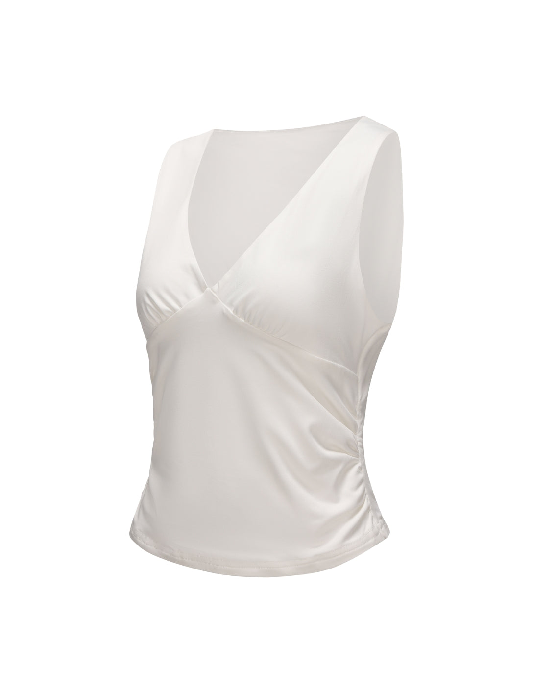 V-Neck Ruched Top - HeyShape