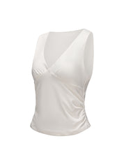 V-Neck Ruched Top - HeyShape