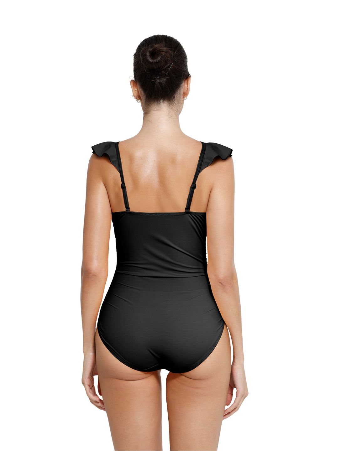 Shapewear Ruffle V-Neck Swimsuit - HeyShape