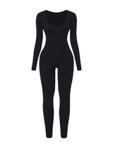 Ribbed Square Neck Jumpsuit