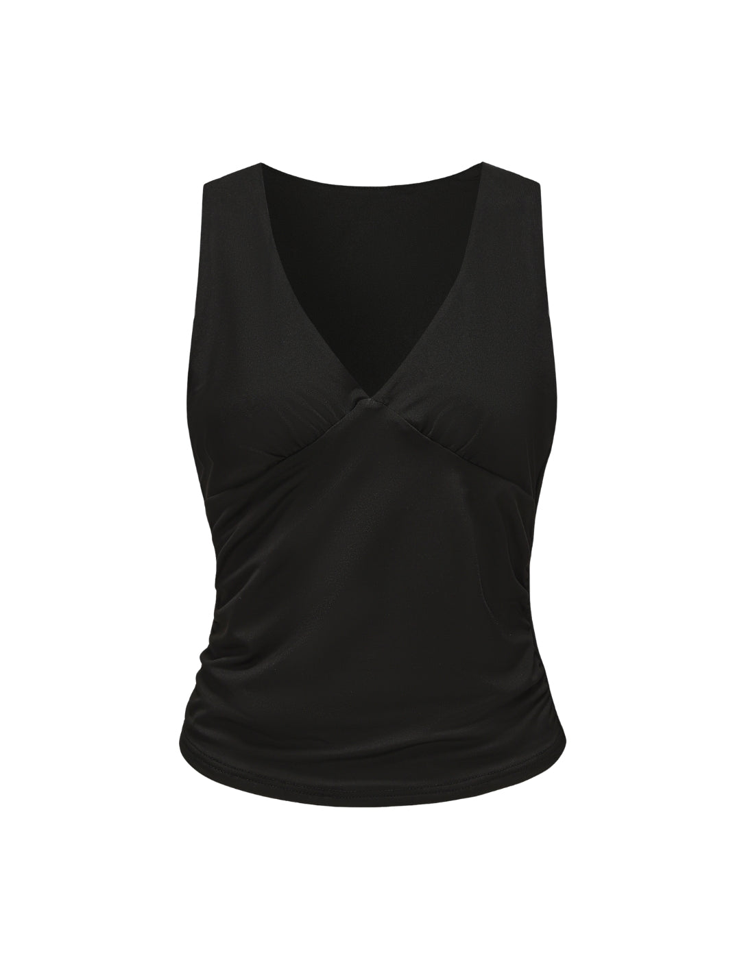 V-Neck Ruched Top - HeyShape