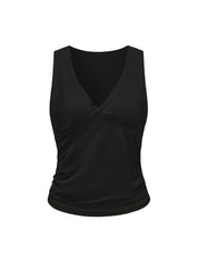 V-Neck Ruched Top - HeyShape