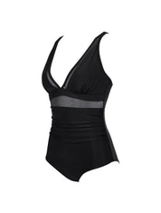 The Sculpting V-Neck Mesh Suit - HeyShape
