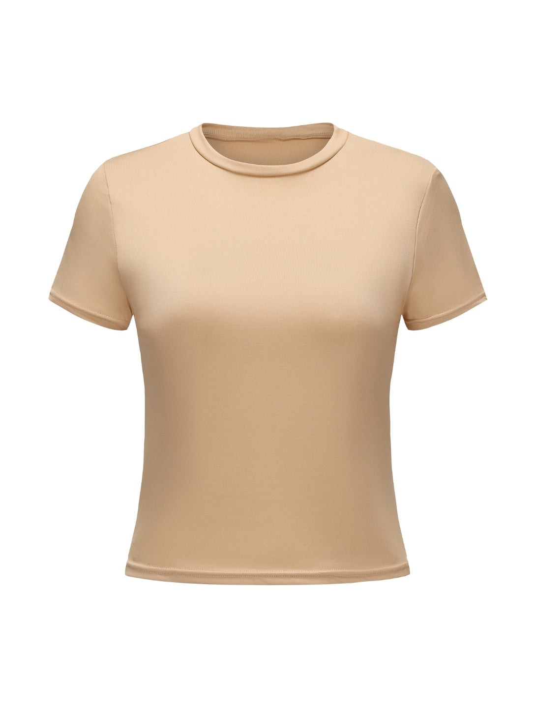 Short Sleeve Crew Neck Top - HeyShape