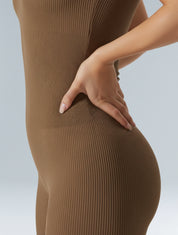 Rib Jumpsuit - HeyShape