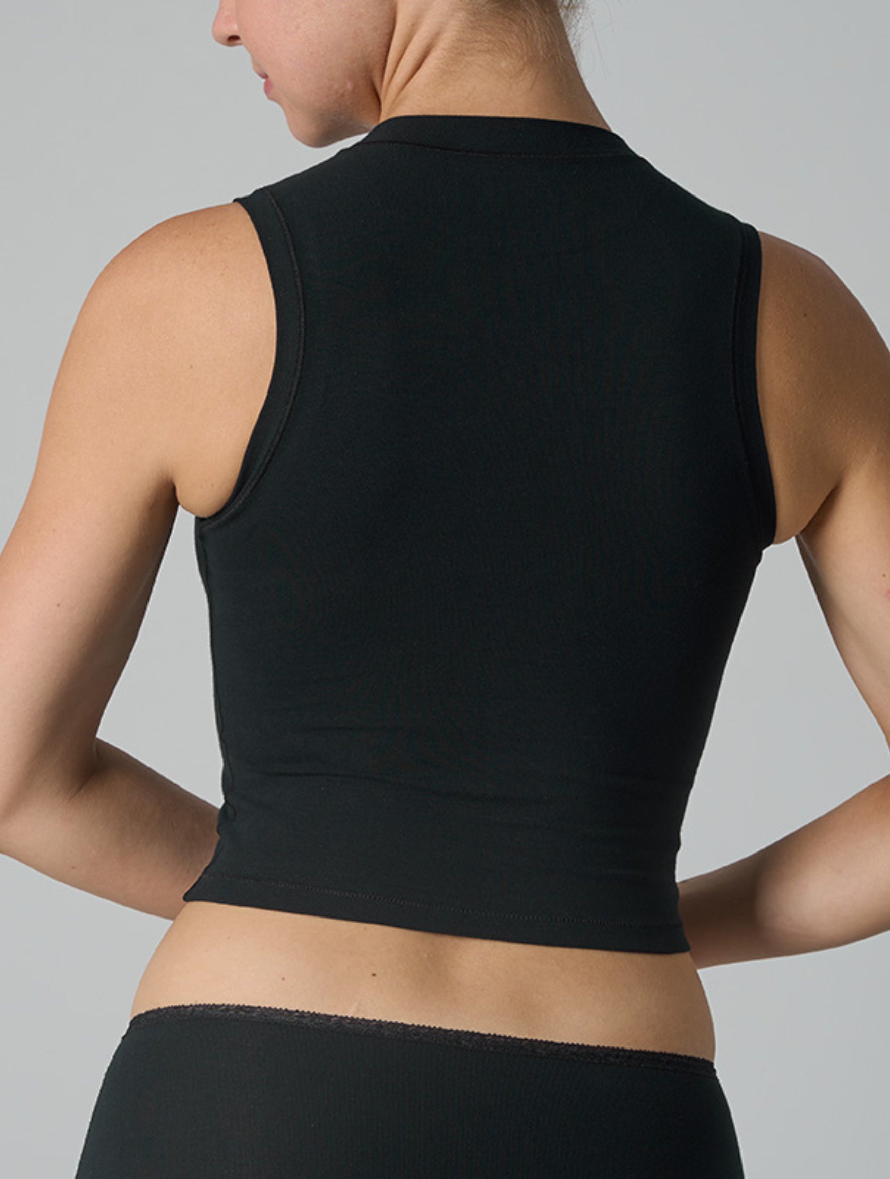 Cotton High Neck Top