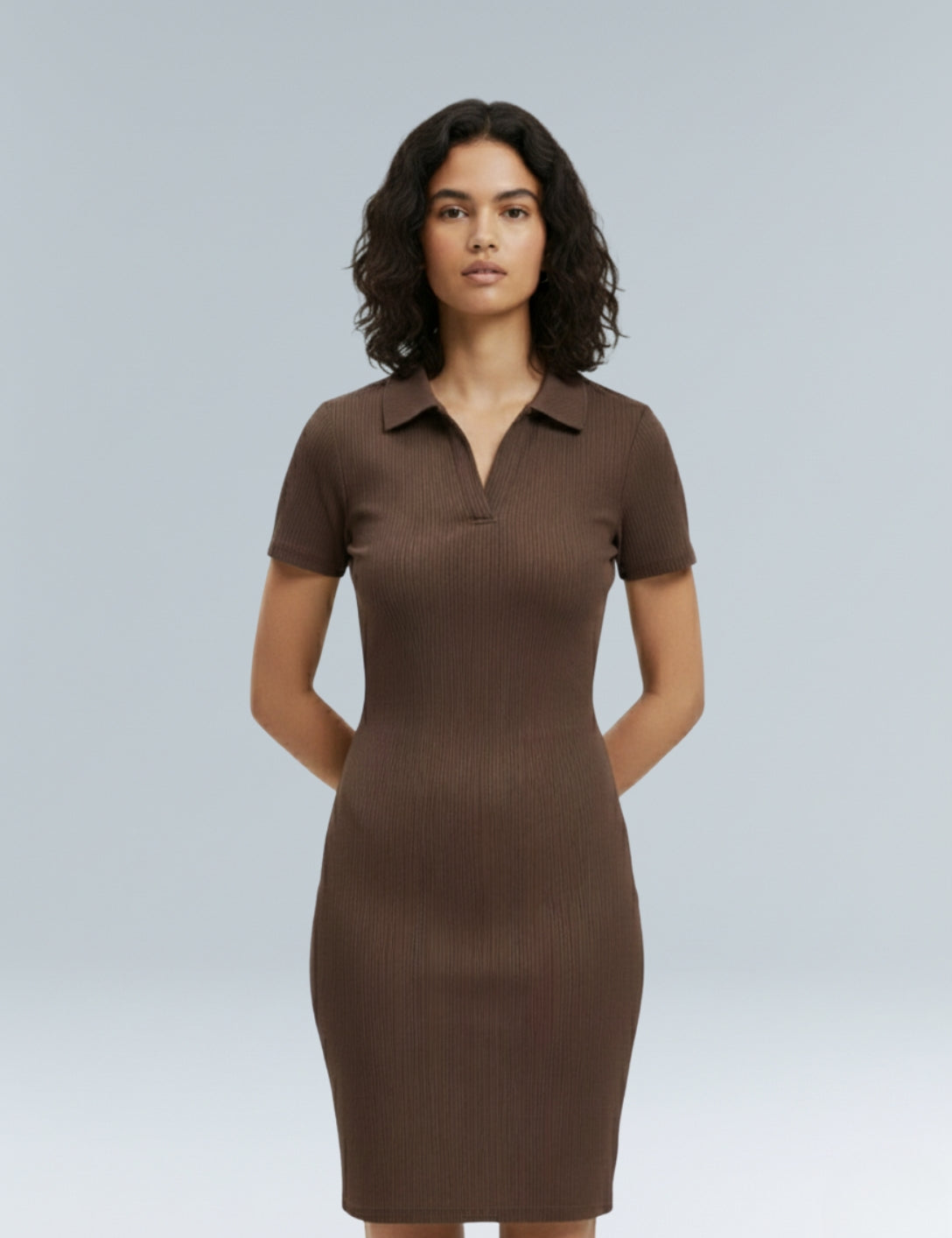 Ribbed Bodycon Mini Dress - HeyShape