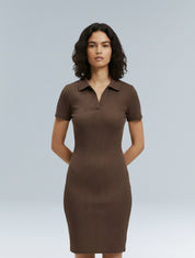 Ribbed Bodycon Mini Dress - HeyShape