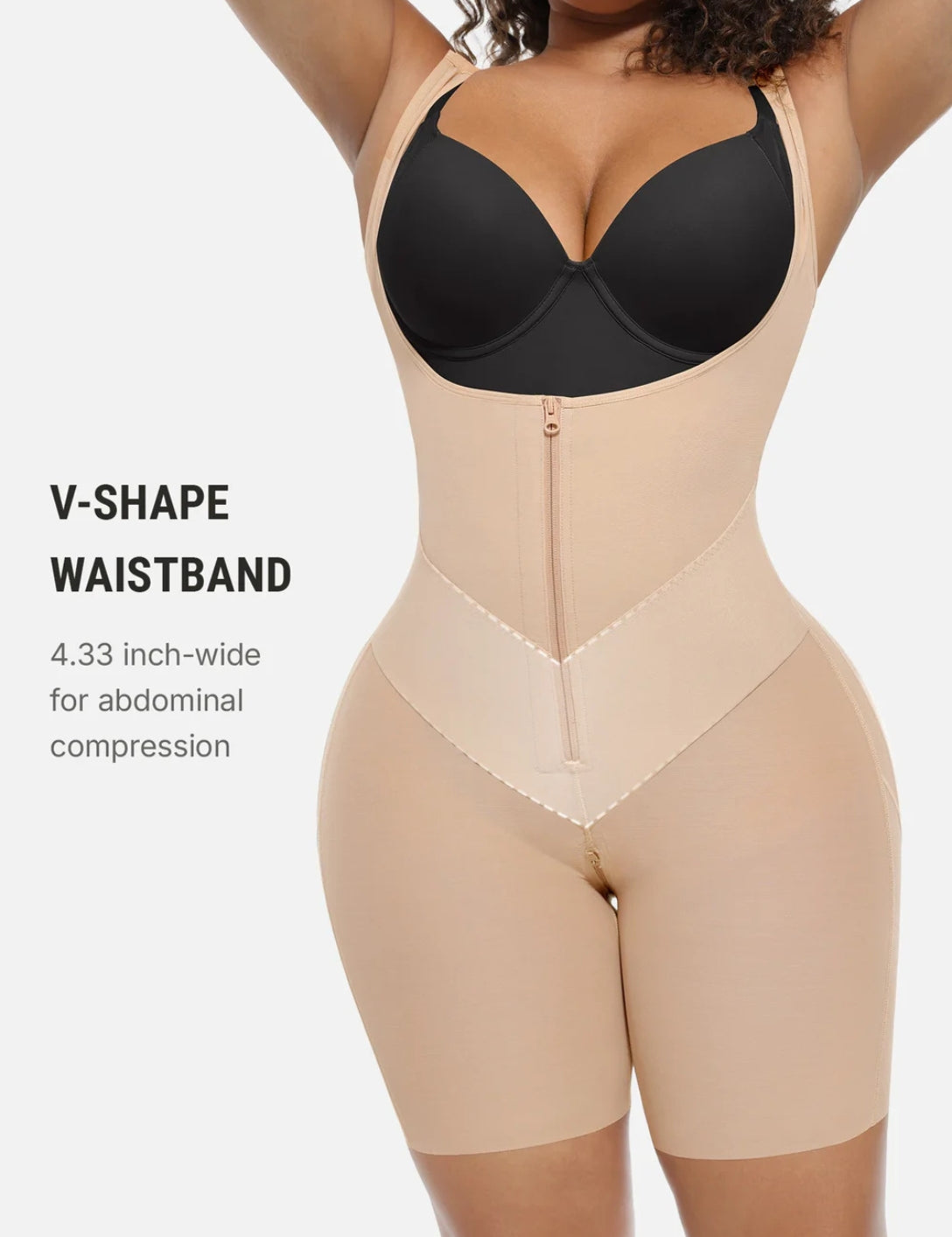 U-Shaped Faja Tummy Control Butt Lift Bodysuit - HeyShape