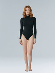 Long Sleeve Turtle Neck Bodysuit - HeyShape