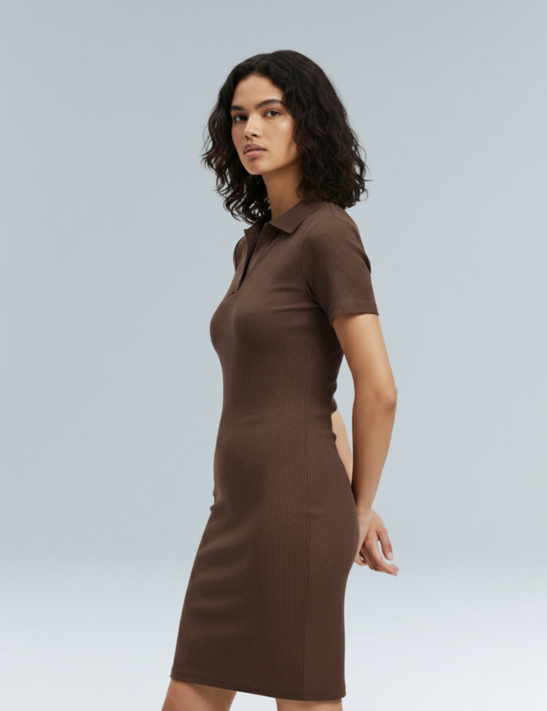 Ribbed Bodycon Mini Dress - HeyShape