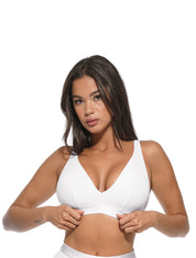 Deep V-Neck Ribbed Bralette - HeyShape