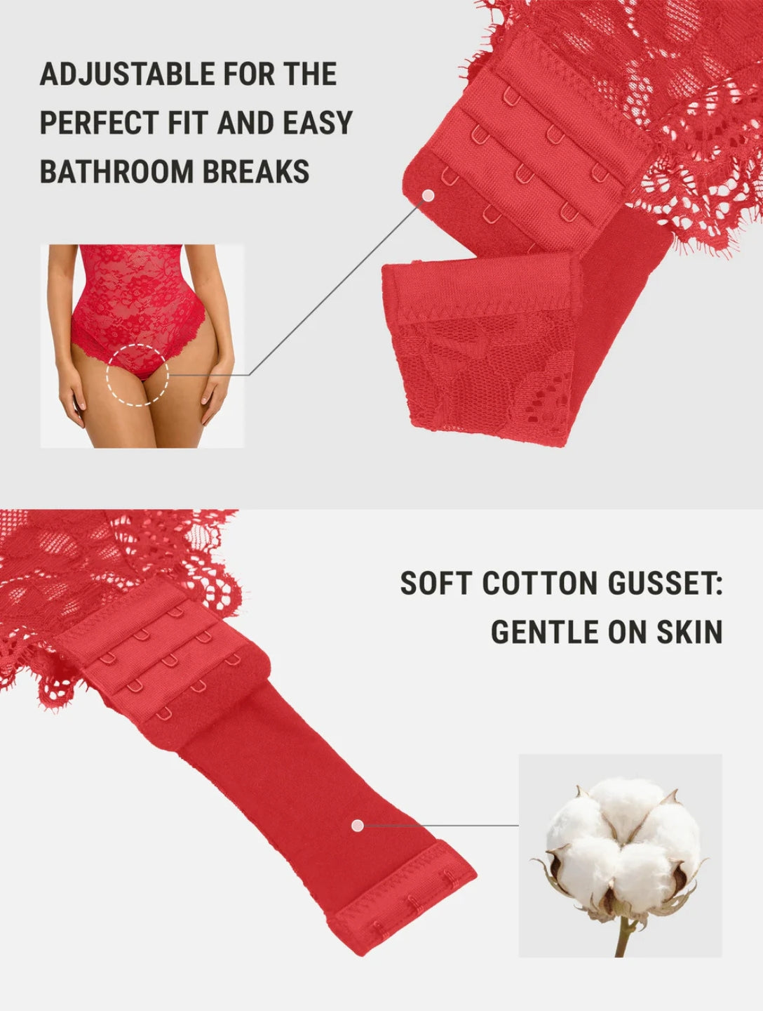 Shapewear Laced Bodysuit - HeyShape