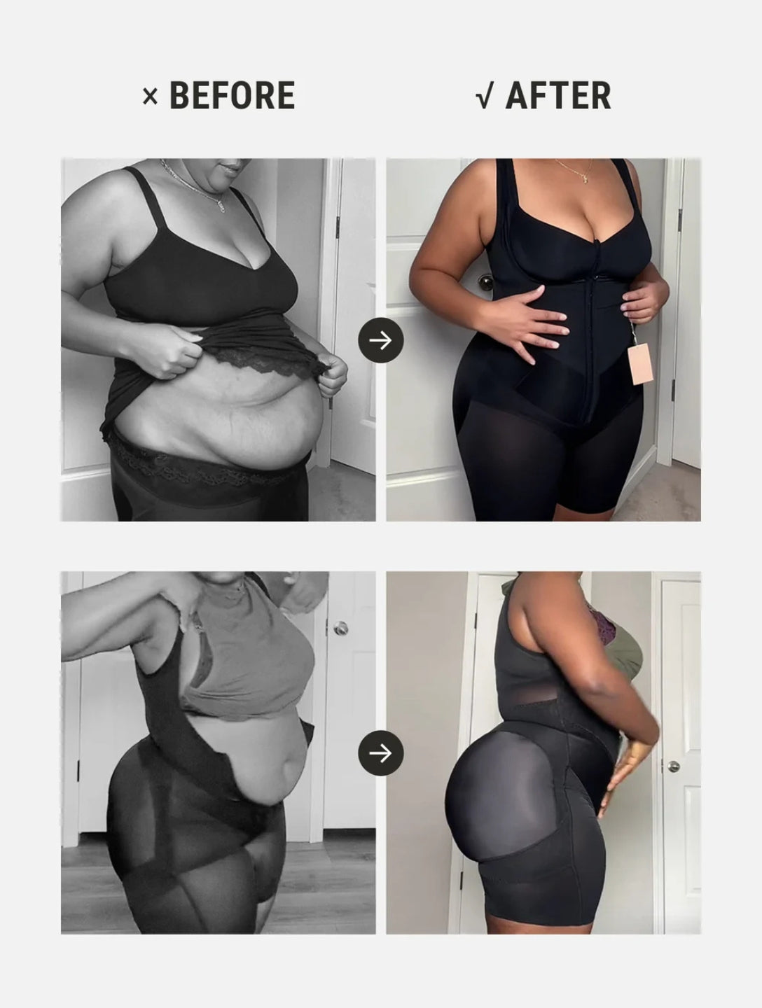 U-Shaped Faja Tummy Control Butt Lift Bodysuit - HeyShape