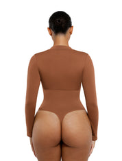 The Deep V Zip Bodysuit - HeyShape