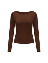 Boat Neck Long Sleeve Top