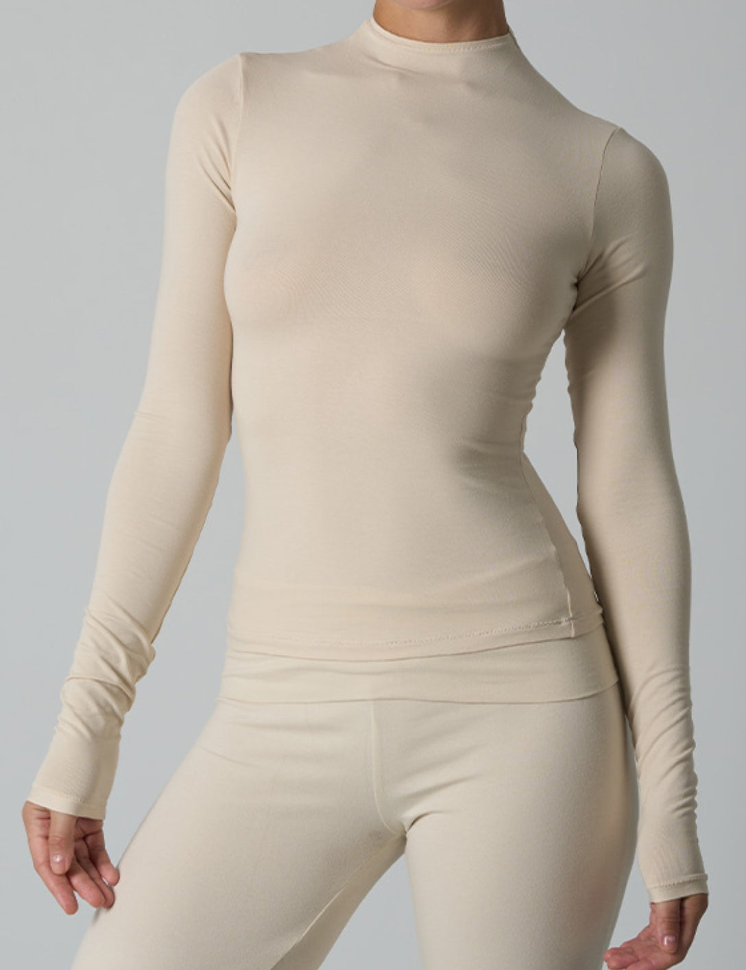 Cotton Classic High Neck Longsleeve - HeyShape