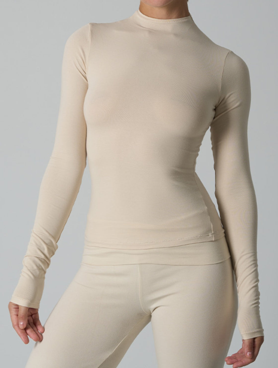 Cotton Classic High Neck Longsleeve - HeyShape